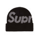 Supreme Supreme FW18 Big Logo Beanie Black 3Mlogo