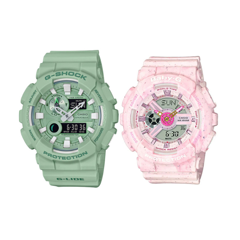 CASIO G-SHOCK BABY-G GAX-100CSB-3A+BA-110PI-4AD