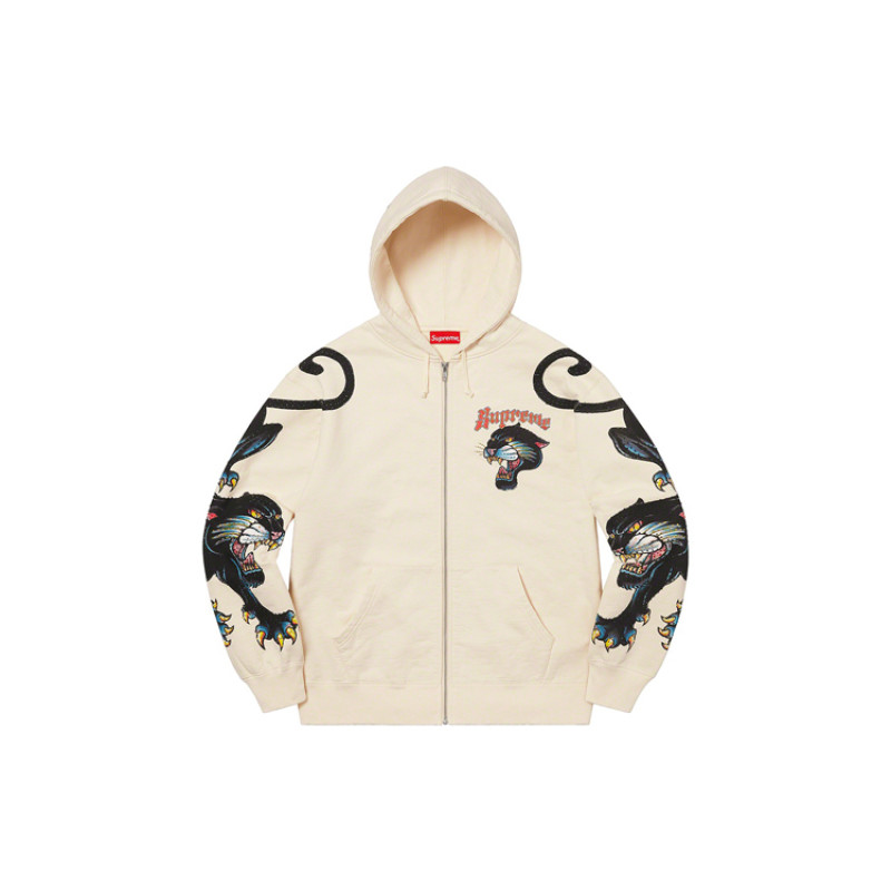 Supreme SS21 Week 15 Panther Zip Up Hooded Sweatshirt Logo