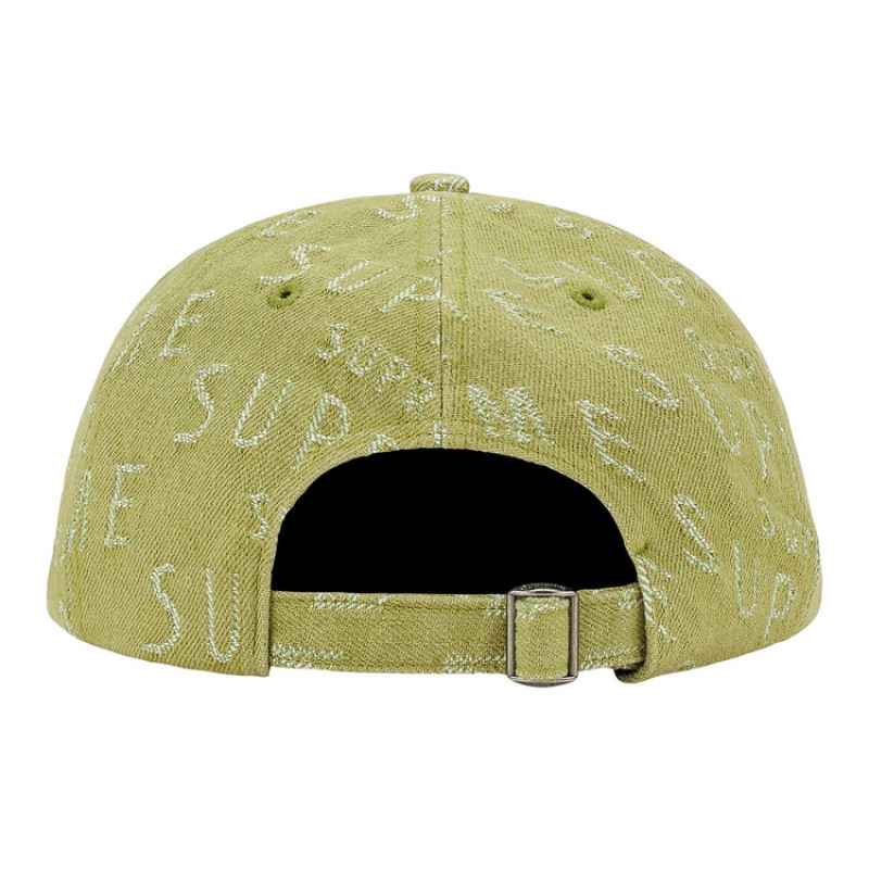 Supreme Week 17 Warp Jacquard Logos Denim 6-Panel