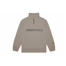 Fear of God Essentials FW20 Half Zip Sweatshirt Taupe