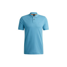 HUGO BOSS Stretch-Cotton Slim-Fit Polo Shirt With Logo Patch LogoPolo