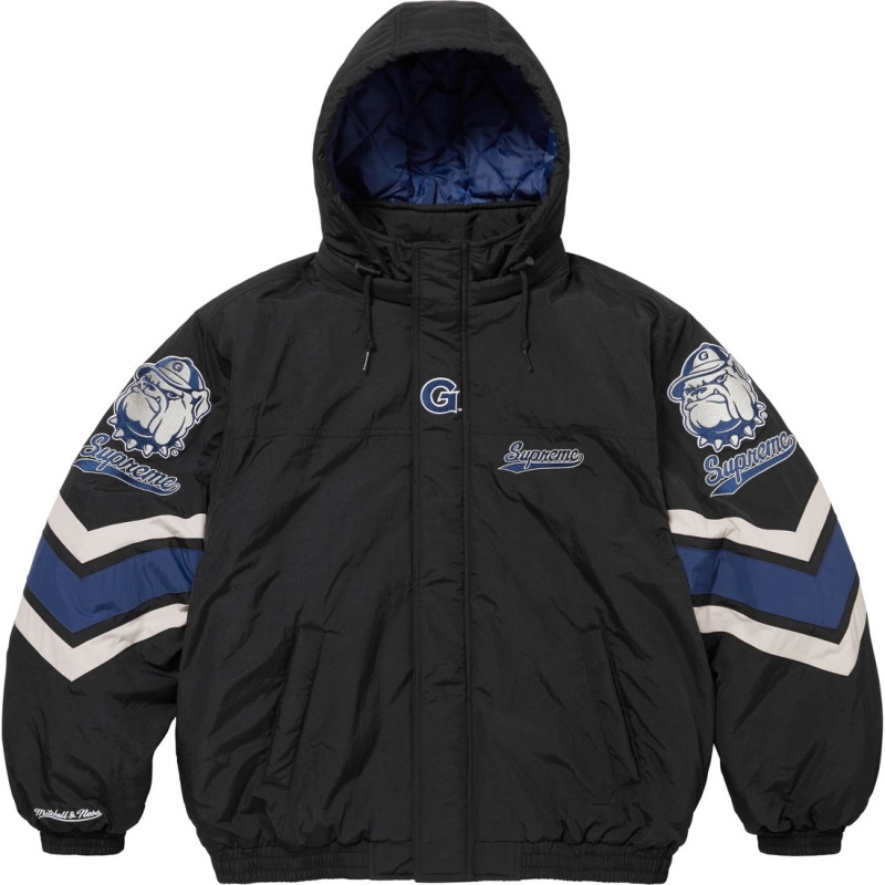 Supreme x Mitchell Ness NCAA FW24 WEEK12 Hooded Stadium Jacket