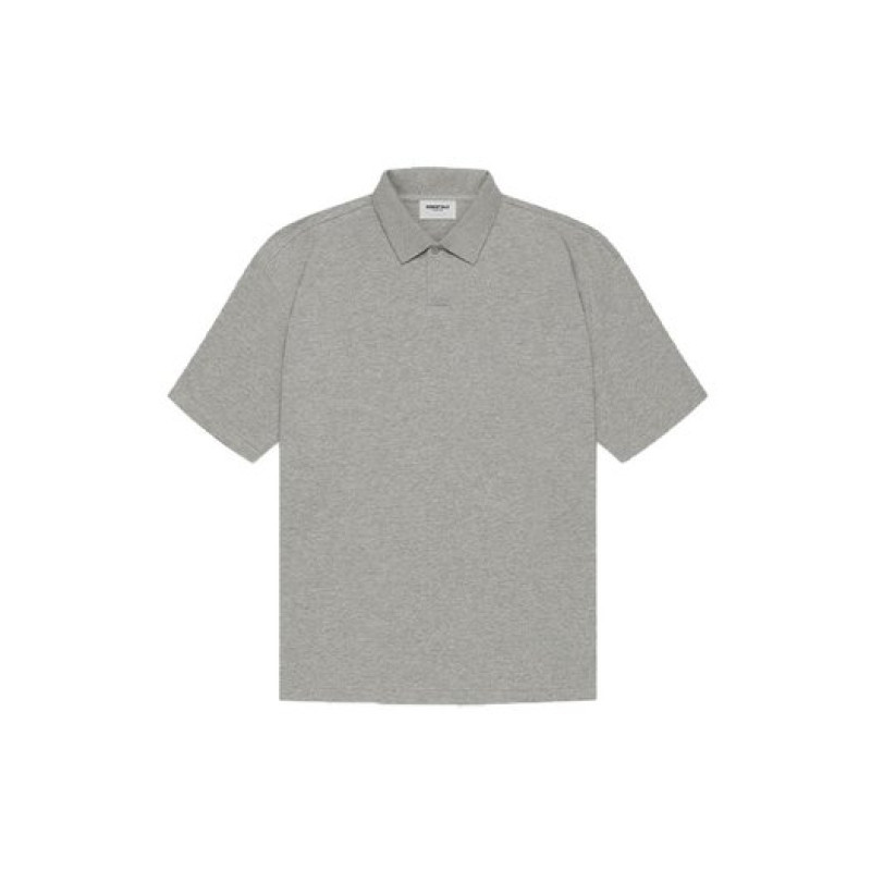 Fear of God Essentials SS21 Short Sleeve Polo Dark Heather Oatmeal POLO