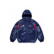Supreme SS24 WEEK1 SATIN HOODED TRACK JACKET logo