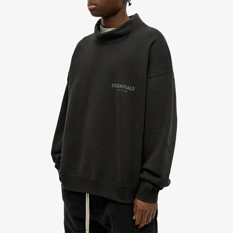 Fear of God Essentials FW20 Mock Neck Sweat Black