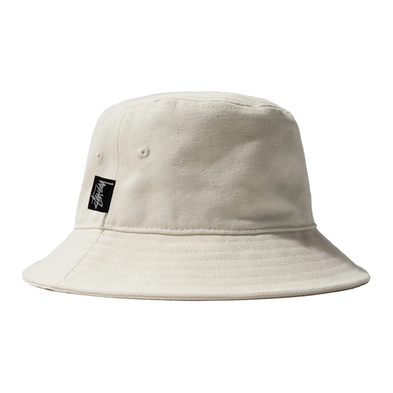 Stussy x CDG CANVAS BUCKET HAT Logo