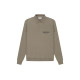 Fear of God Essentials SS21 Long Sleeve French Terry Polo Taupe LogoPolo
