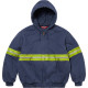 Supreme FW24 WEEK1 Reflective Stripe Hooded Work Jacket