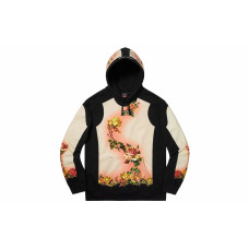Supreme SS19 x Jean Paul Gaultier Floral Print Hooded Sweatshirt Cardinal