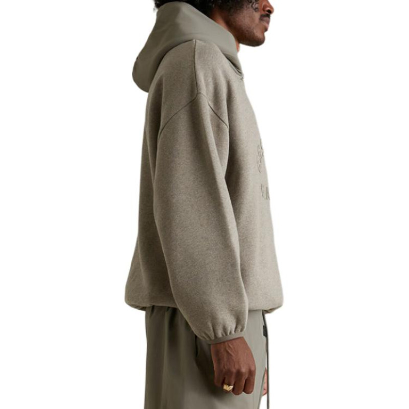 Fear of God Essentials SS24 Nylon Fleece Hoodie Heather Grey Heather Grey
