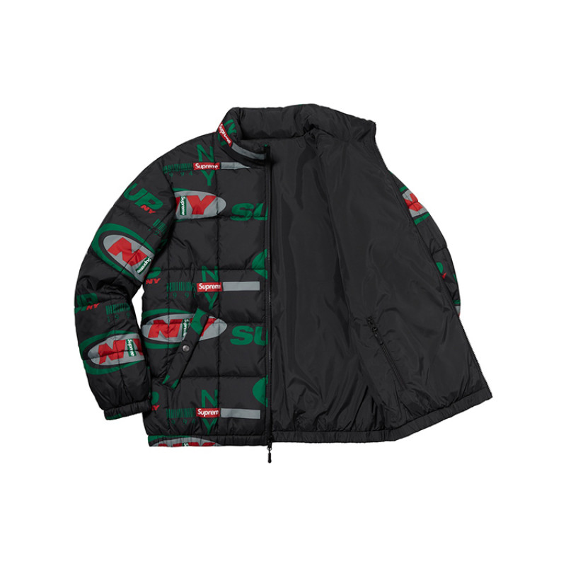 Supreme FW18 NY Reversible Puffy Jacket Black