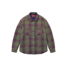 Supreme SS24 WEEK1 QUILTED FLANNEL SNAP SHIRT