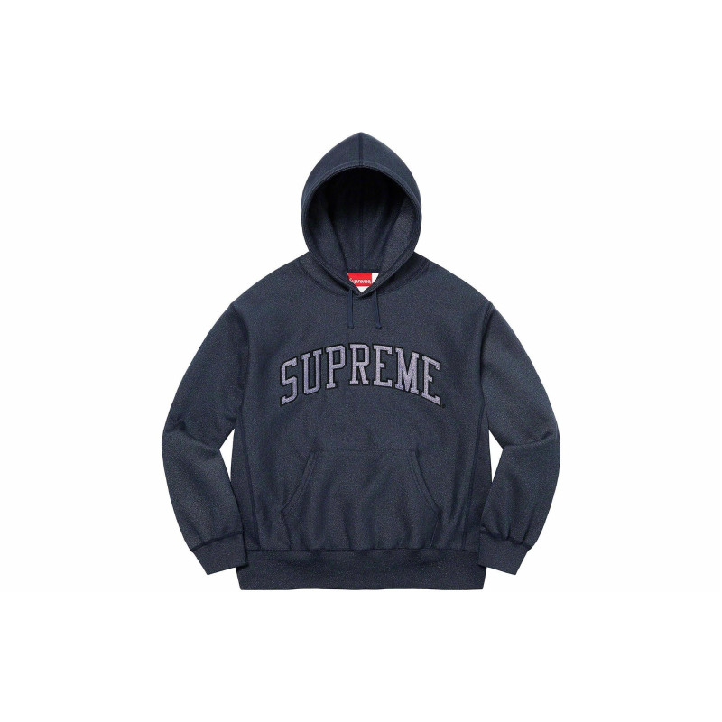 Supreme SS23 Week7 GLITTER ARC HOODED SWEATSHIRT Logo