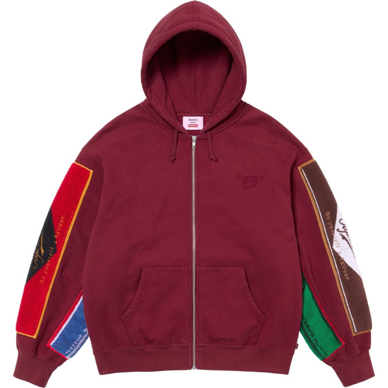 Supreme x Martine rose FW24 WEEK4 Towel Zip Up Hooded Sweatshirt
