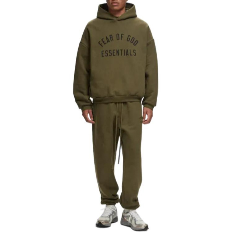 Fear of God Essentials Fall24 BACK TO SCHOOL Fleece Hoodie OLIVE