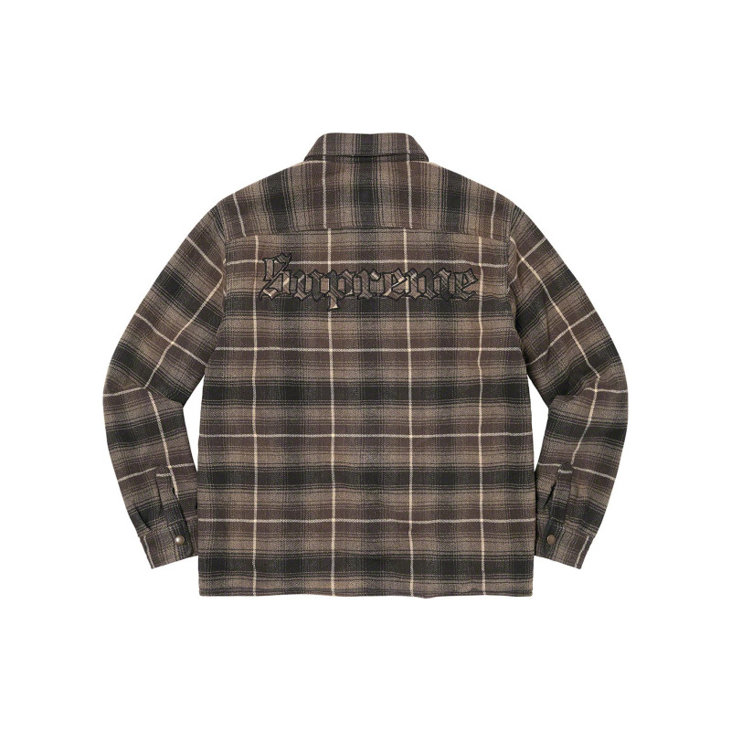 Supreme FW22 Week 13 Shearling Lined Flannel Shirt