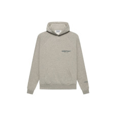 Fear of God Essentials FW21 Pullover Hoodie Dark Heather Oatmeal Logo
