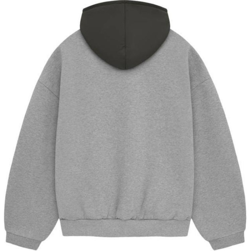 Fear of God Essentials SS24 Nylon Fleece Hoodie Dark Heather Oatmeal