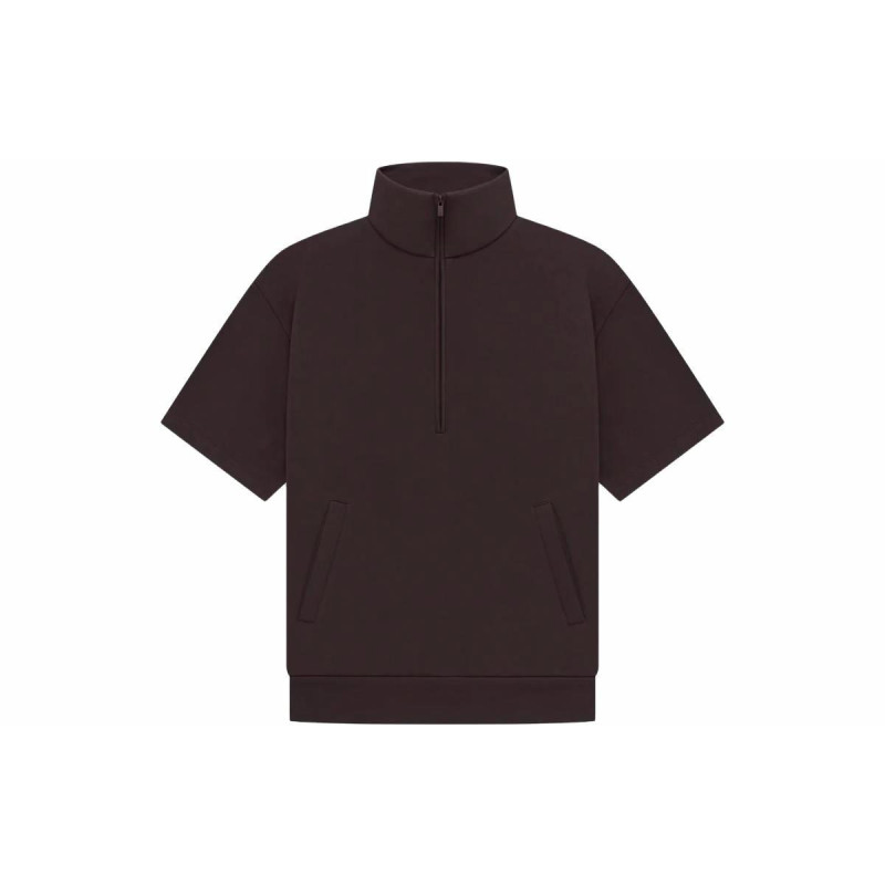 Fear of God Essentials Drop2 SS23 LS Halfzip 34 Sleeve Shirt Off-Black