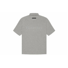 Fear of God Essentials SS21 Short Sleeve Polo Dark Heather Oatmeal POLO