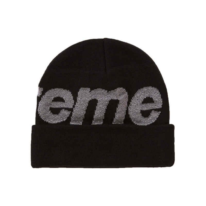 Supreme Supreme FW18 Big Logo Beanie Black 3Mlogo