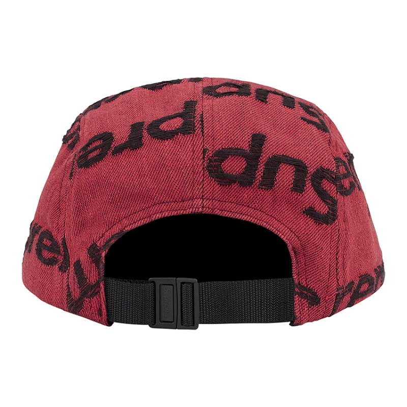 Supreme Week 10 Frayed Logos Denim Camp Cap logo