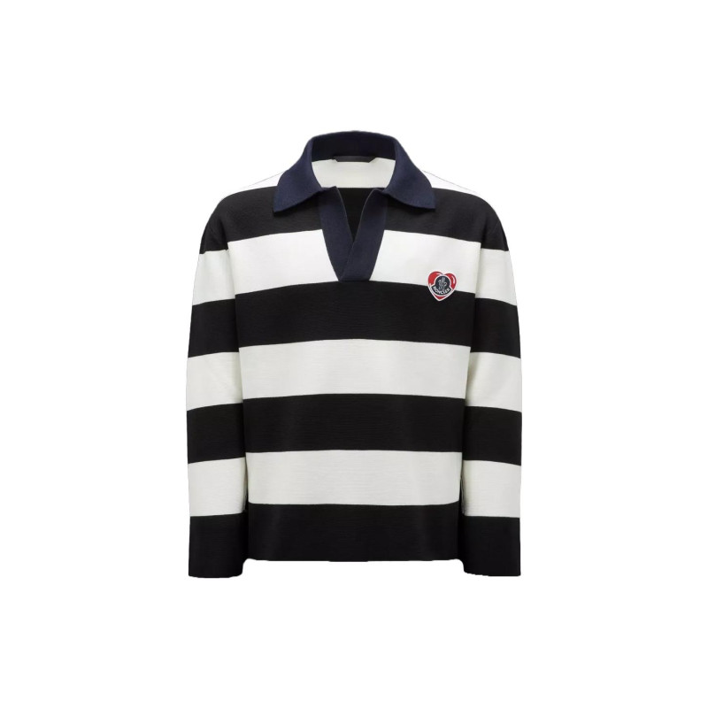 Moncler Moncoeur Motif Knit Polo Shirt PoloPolo