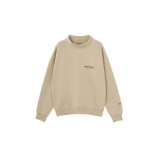 Fear of God Essentials FW21 Mock Neck Sweatshirt BeigeLinen Logo