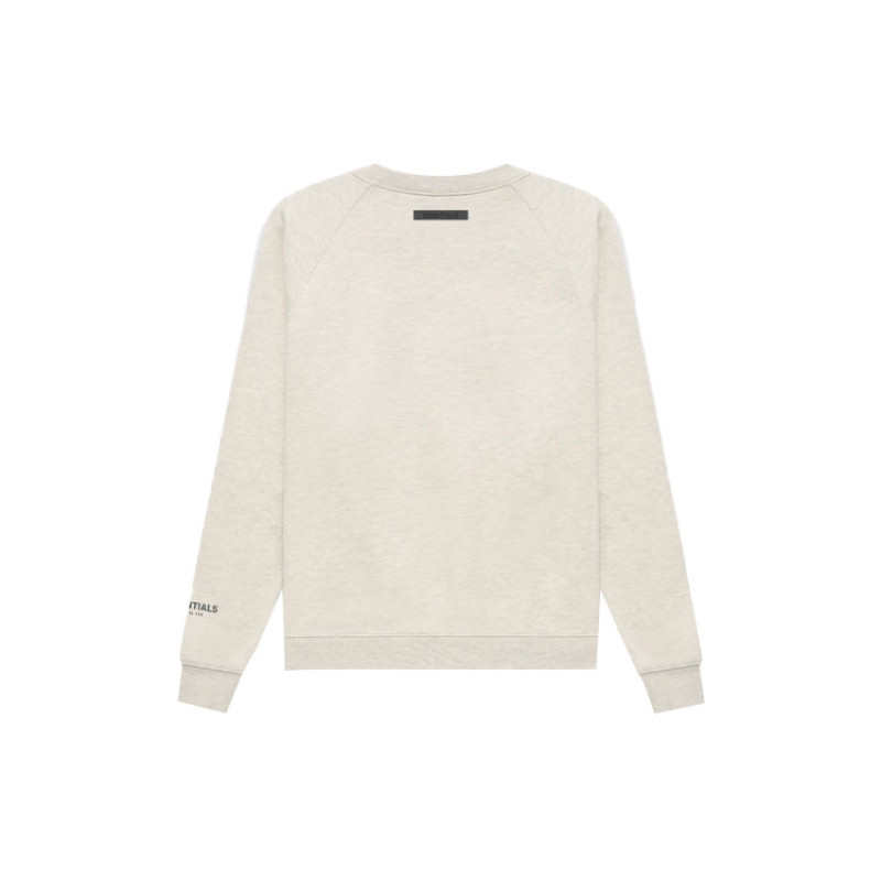 Fear of God Essentials FW21 Pullover Crewneck Light Heather Oatmeal