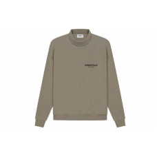 Fear of God Essentials SS21 Pull-Over Mockneck Taupe Logo