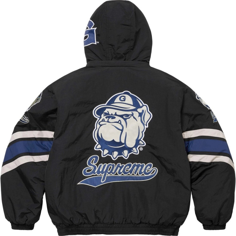 Supreme x Mitchell Ness NCAA FW24 WEEK12 Hooded Stadium Jacket