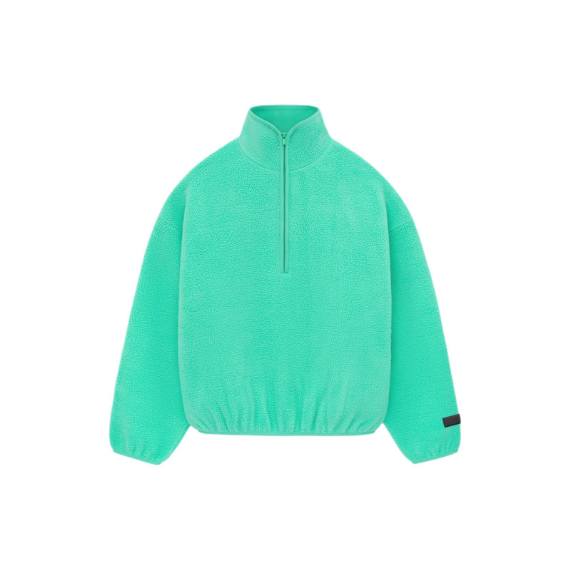 Fear of God Essentials SS24 Polar Fleece Halfzip Mockneck MINT LEAF