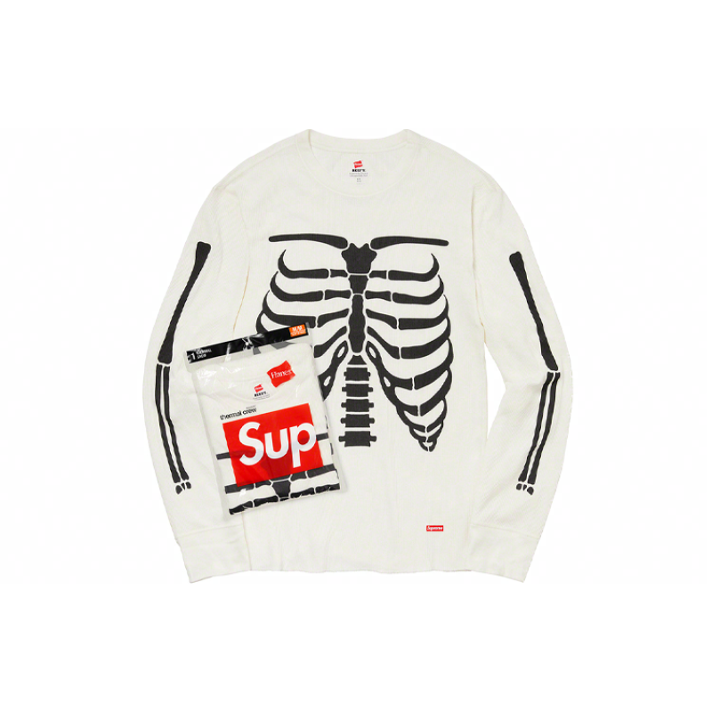 Supreme Week 15 x Hanes x Bones Thermal Crew 1 Pack LogoT