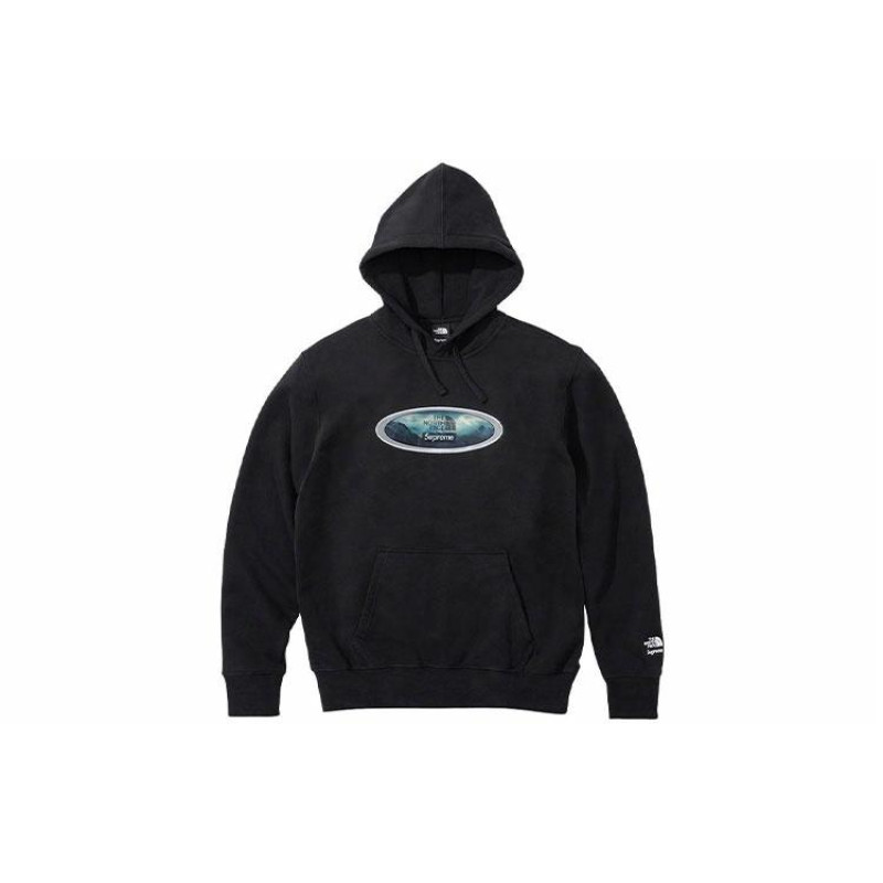 Supreme Week 9 x THE NORTH FACE FW21 TNF Lenticular Mountains Hooded Sweatshirt Logo