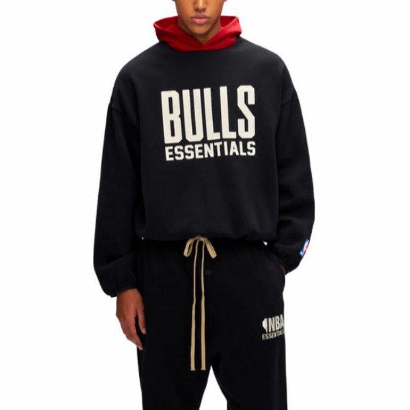 Fear of God Essentials x NBA SS25 NBA-allstar PULL OVER HOODIE - BULLS BLACKRED
