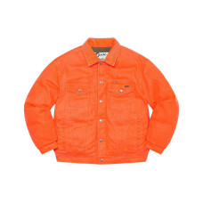 Supreme x Schott Supreme Week 15 Canvas Down Trucker Jacket Logo