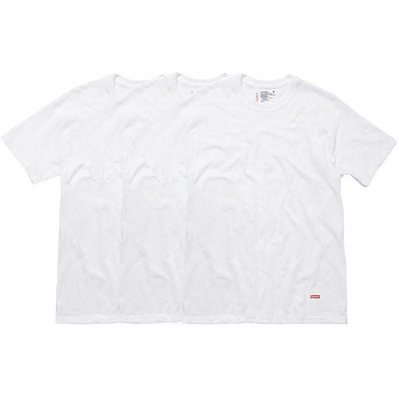 Supreme Hanes Tagless Tees (3 Pack) White T 3