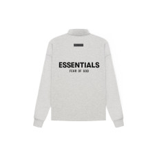 Fear of God Essentials SS22 Relaxed Mockneck Light Oatmeal Logo