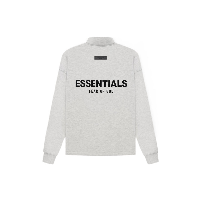 Fear of God Essentials SS22 Relaxed Mockneck Light Oatmeal Logo