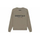 Fear of God Essentials SS21 Pull-Over Crewneck Taupe Logo