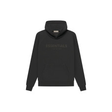 Fear of God Essentials SS23 waffle Raglan Hoodie off Black Logo