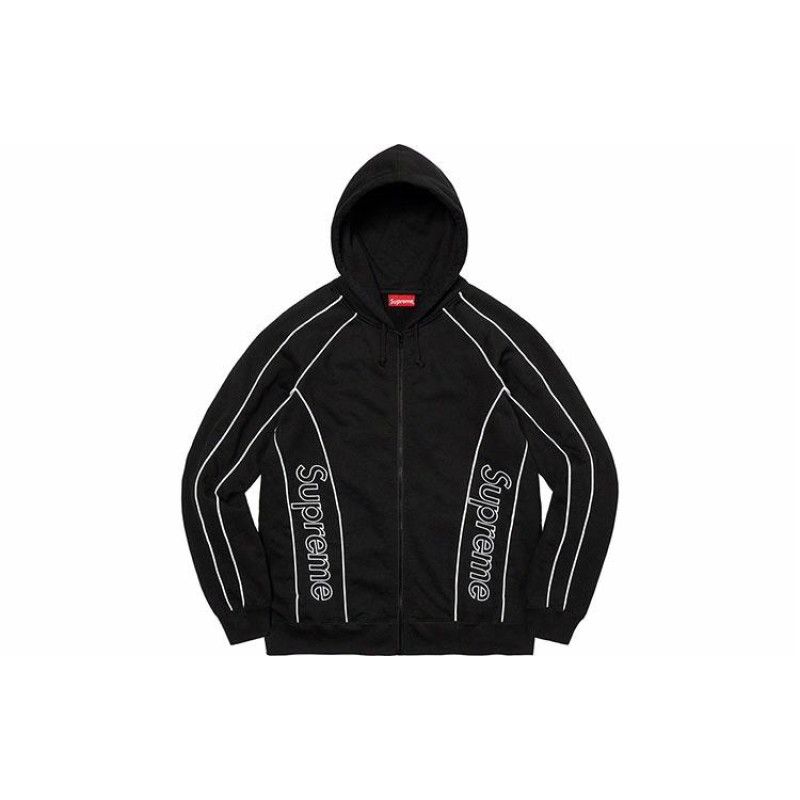 Supreme FW21 Week 3 Track Paneled Zip Up Hooded Sweatshirt