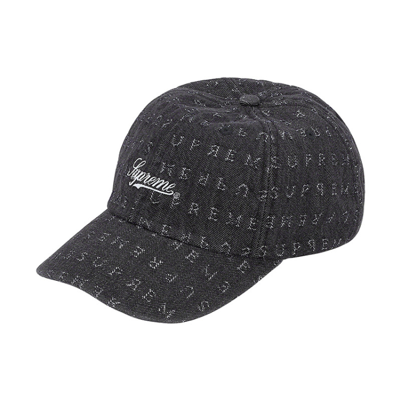 Supreme SS20 Week 8 Jacquard Logos Denim 6-PanelLogo