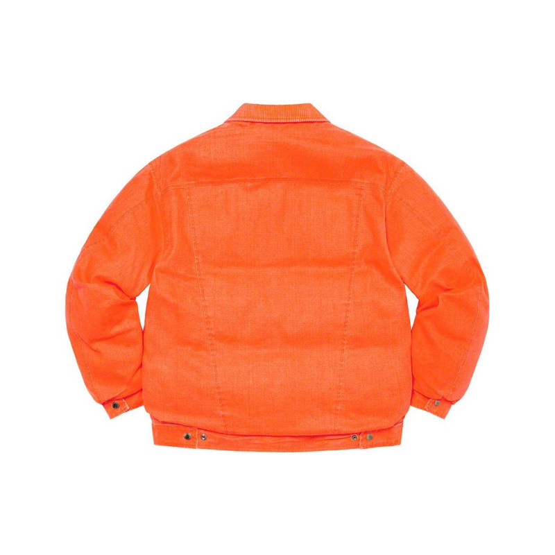 Supreme x Schott Supreme Week 15 Canvas Down Trucker Jacket Logo