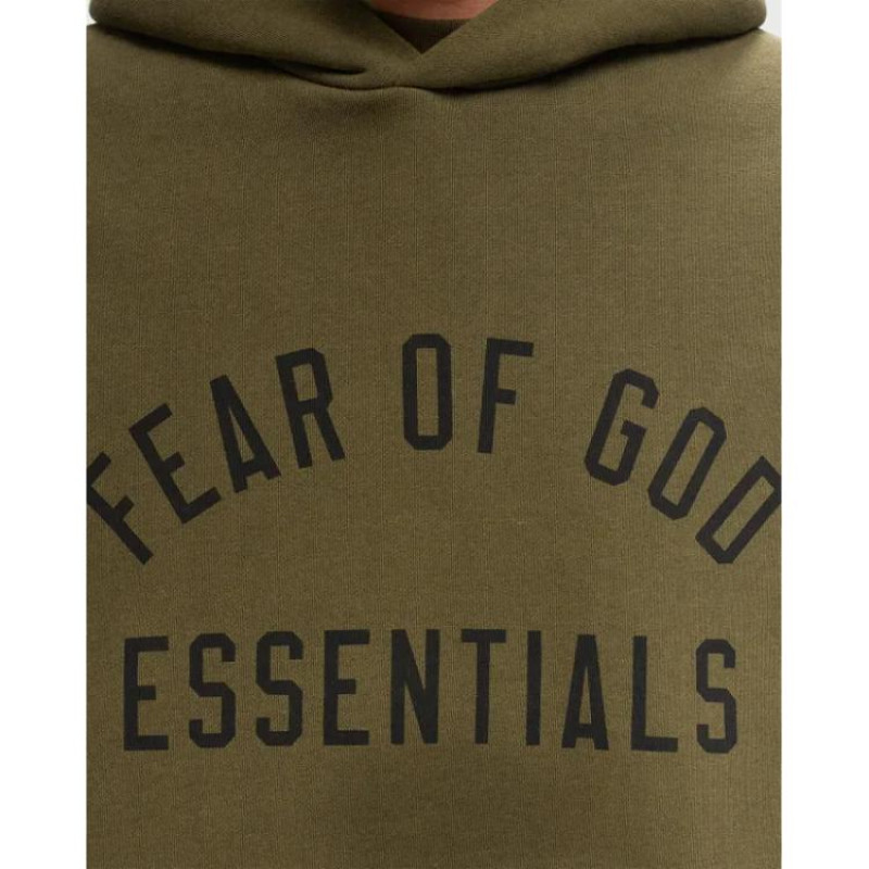 Fear of God Essentials Fall24 BACK TO SCHOOL Fleece Hoodie OLIVE