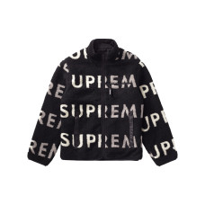 Supreme FW18 Reversible Logo Fleece Jacket Black