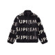 Supreme FW18 Reversible Logo Fleece Jacket Black