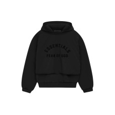 Fear of God Essentials SS24 drop2 Nylon Fleece Hooded Sweater Jet Black