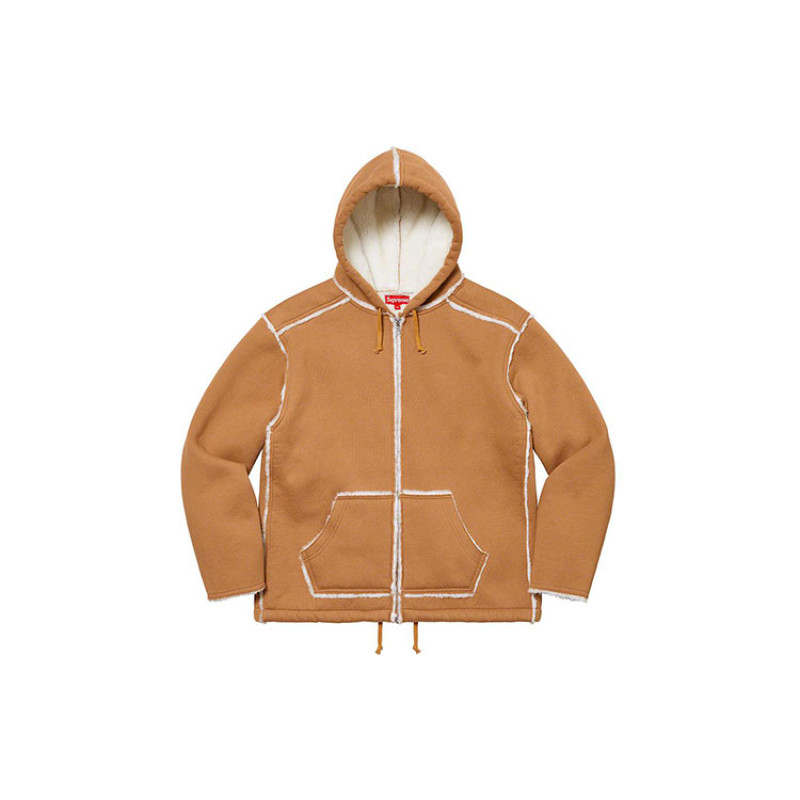 Supreme FW21 Week 18 Faux Shearling Hooded Jacket